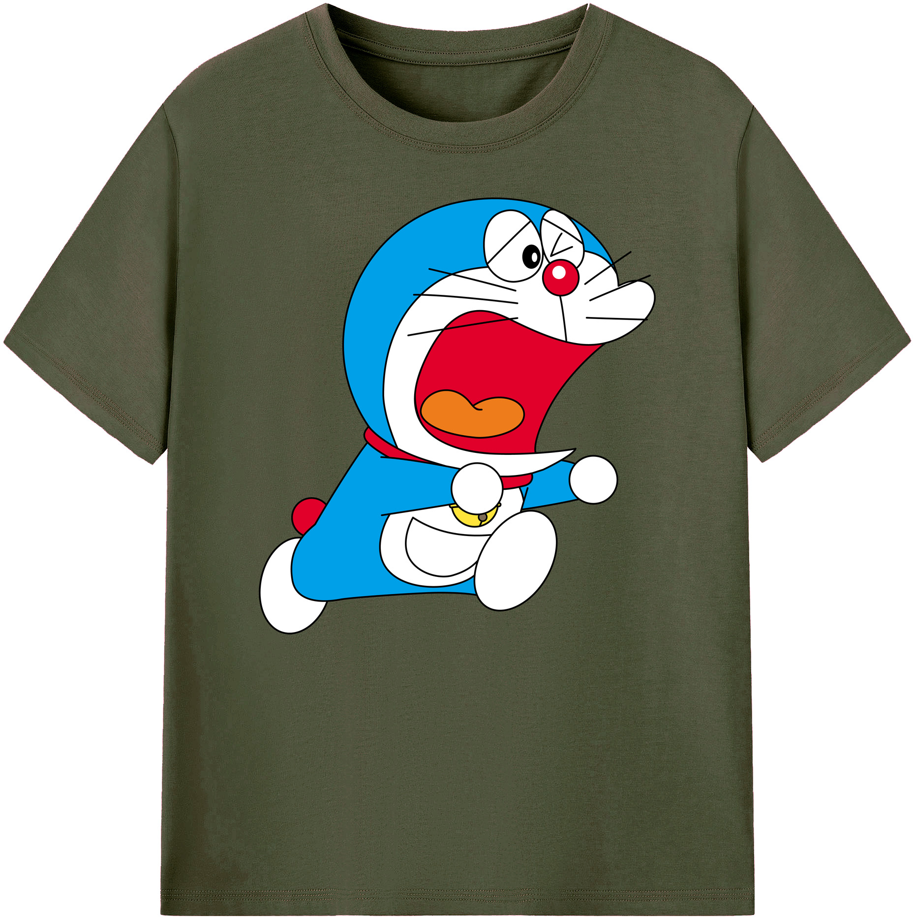 （画像用） ドラえもん Doraemon 綿100％ メンズ半袖Tシャツ｜肌触りやわらか＆通気性